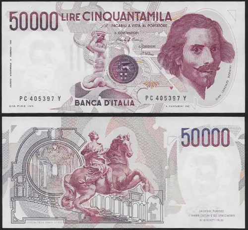 1986 Italia Lire 50.000 Bernini FDS Rif. BI 80C Gigante
