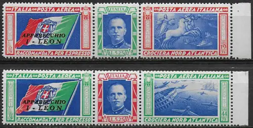 1933 Italia Crociera I-LEON MNH Sassone A n. 51H/52H