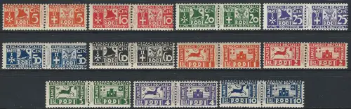 1934 Egeo Parcels post stamps 11v. MNH Sassone n. 1/11
