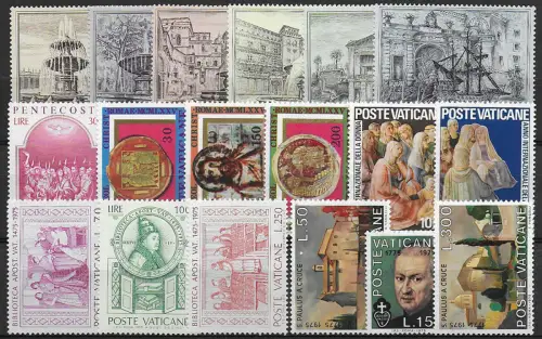 1975 Vaticano complete year 18v. MNH