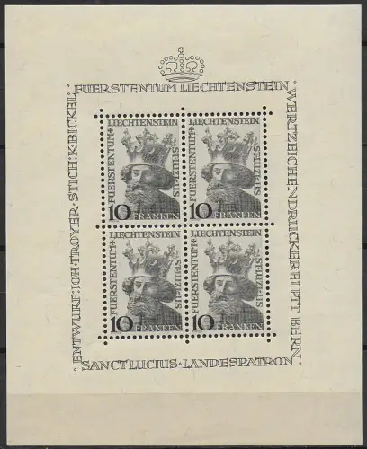 1946 Liechtenstein BF S.Lucio MNH Unif n. 6