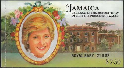 1982 Jamaica Birth of Price William 6v. MNH SG n. 558/63 booklet