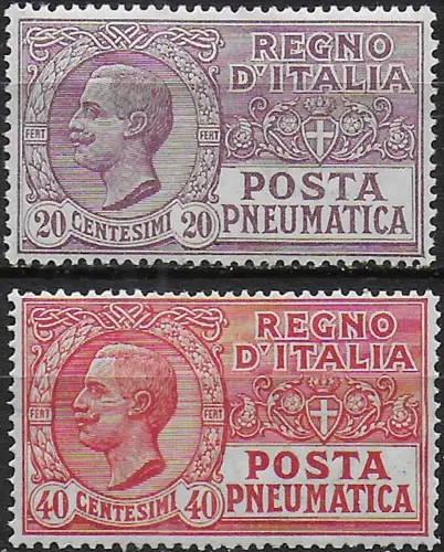 1925 Italia Pneumatica new values 2v. MNH Sassone n. 8/9