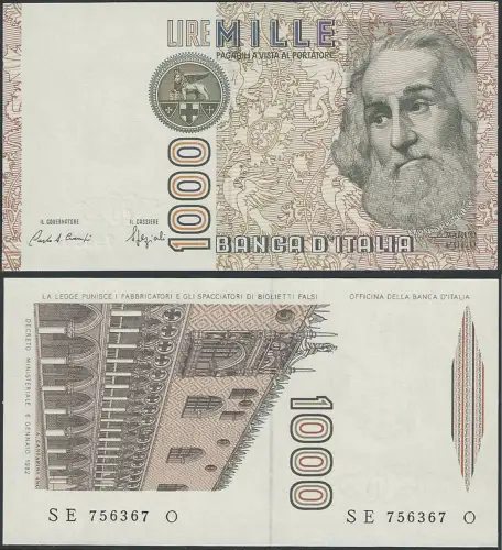 1988 Italia Lire 1.000 Marco Polo FDS Gigante Rif. BI 57E