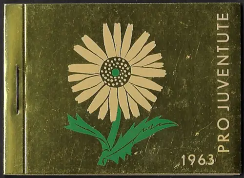 1963 Svizzera Pro Juventute booklet gold MNH SBHV n. 12
