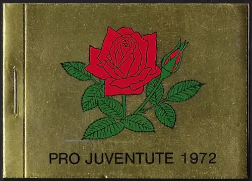 1972 Svizzera Pro Juventute booklet gold MNH SBHV n. 21