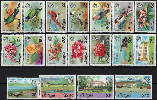 1977 Barbuda pictorial series 18v. MNH SG. n. 305/22