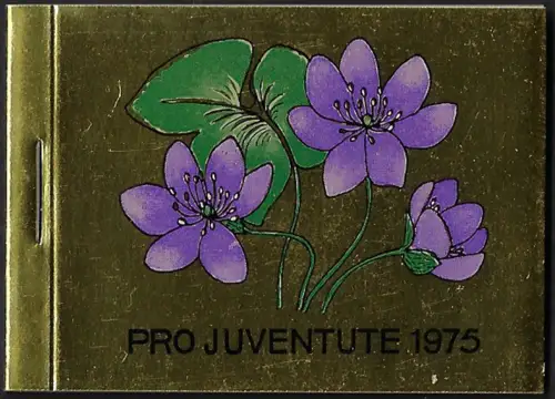 1975 Svizzera Pro Juventute booklet gold MNH SBHV n. 24