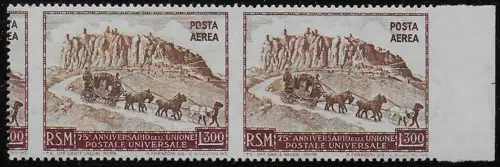 1951 San Marino UPU 75th Anniversary L. 300 variety airmail MNH Sassone n. 95ea