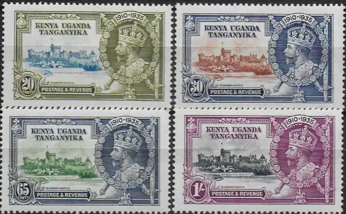 1935 Kenya Uganda Tanganyika Silver Jubilee 4v. MNH SG n. 124/27