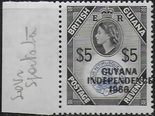 1967 British Guyana Independence $5 MNH SG n. 428 variety