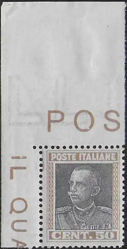 1927 Italia Vittorio Emanuele III 1v. af MNH Sassone n. 218