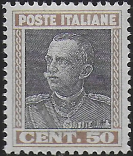1927 Italia Vittorio Emanuele III 1v. sup MNH Sassone n. 218