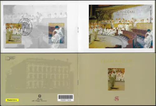 2019 Italia Maccari painter booklet used FDC MNH Sassone n. 30