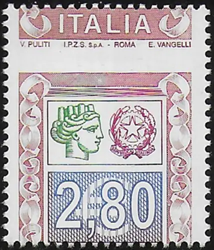 2004 Italia Siracusana high values euro 2,80 variety MNH Unificato 2776Ba