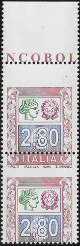 2004 Italia Siracusana high values euro 2,80 variety pair MNH Unificato 2776Bb+Ba