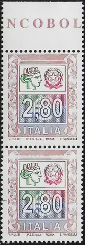 2004 Italia Siracusana high values euro 2,80 variety pair MNH Unificato (2776Dc)+Da