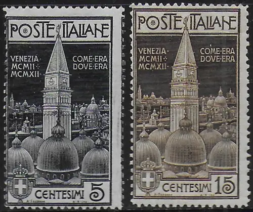 1912 HNY Italia San Marco mc MNH Sassone n. 97/98