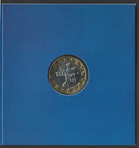 1997 San Marino Lire 1000 Leone e castelli FDC-MS65