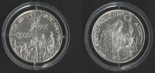2001 Vaticano Lire 2.000 silver Dialogue between cultures FDC-MS65