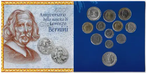 1998 Italia Mint divisional series 12 coins FDC-MS65