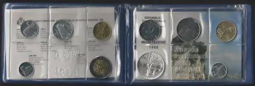 1988 San Marino Mint divisional series 10 coins FDC-MS65