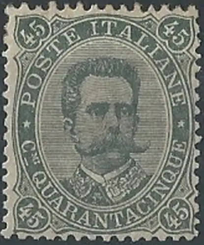 1889 Italia Umberto I 45c. olive green MH Sassone n. 46