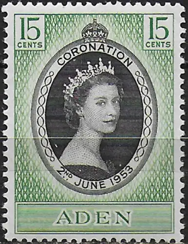1953 Aden Coronation MNH SG n. 47