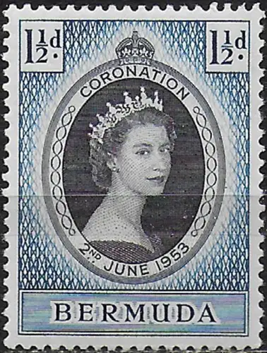 1953 Bermuda Coronation MNH SG n. 134