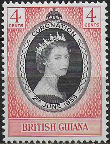 1953 British Guyana Coronation MNH SG n. 330