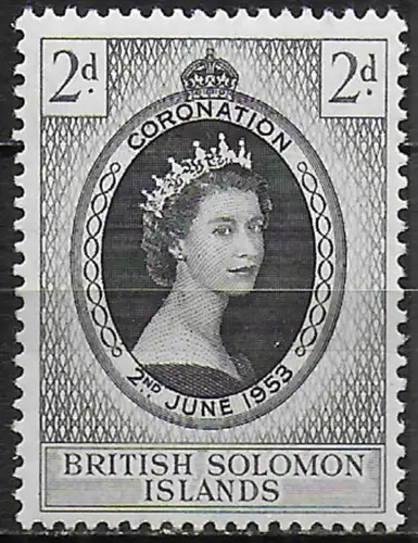 1953 British Solomon Coronation MNH SG n. 81