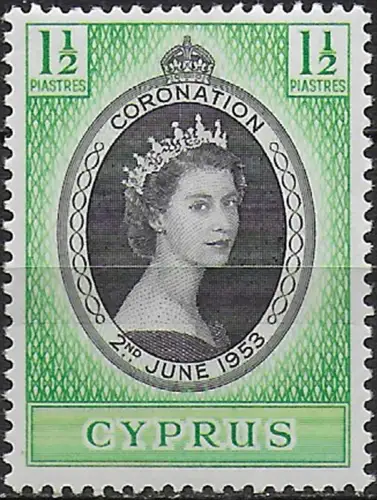 1953 Cyprus Coronation MNH SG n. 172