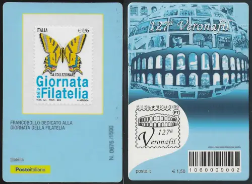 2016 Italia stamp card Veronafil Unificato n. 1247