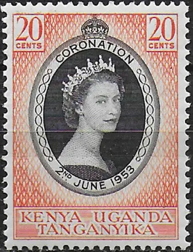 1953 Kenya Uganda Tanganyika Coronation MNH SG n. 165