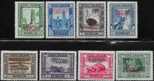 1934 HNY Somalia Duca degli Abruzzi 8v. MNH Sassone n. 185/92