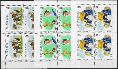 1977 Falkland Islands silver jubilee 12v. MNH Michel n. 325/27 (in MS)