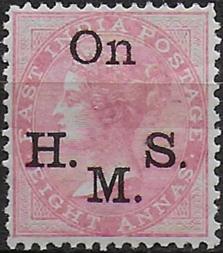 1883 India Victoria 8a. dull mauve MH SG n. O45