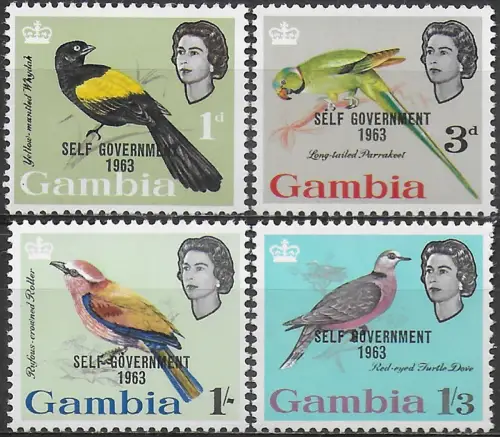 1963 Gambia self government 4v. MNH SG n. 206euro09