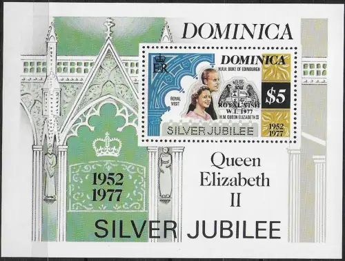 1977 Dominica Royal Visit MNH SG n. MS 596