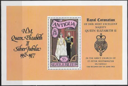 1977 Antigua Silver Jubilee MNH SG n. MS 531