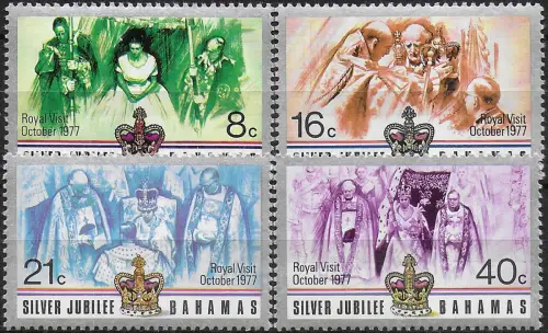 1977 Bahamas Royal Visit 4v. MNH SG. n. 500euro503
