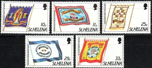 1986 St Helena Friendly Societies' Banners 5v. MNH Michel n. 436euro40