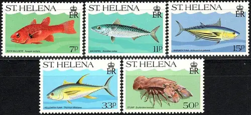 1985 St Helena marine life 5v. MNH Michel n. 423euro27
