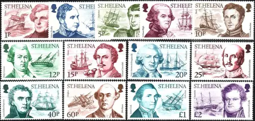 1986 St Helena Explorers 13v. MNH Michel n. 452euro64