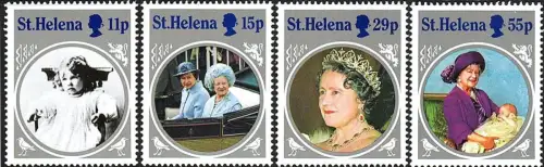 1985 St Helena Queen Mother's Life 4v. MNH Michel n. 418euro21