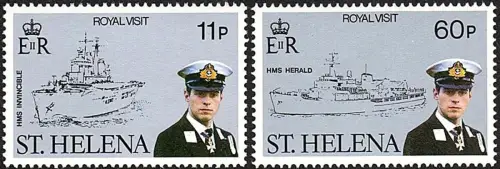 1984 St Helena Prince Endrew 2v. MNH Michel n. 400euro01