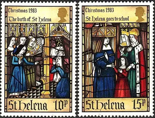 1983 St Helena Merry Christmas 2v. MNH Michel n. 387euro88
