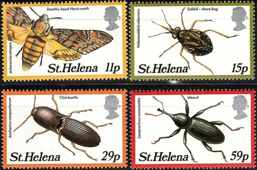 1983 St Helena Insects 2nd series 4v. MNH Michel n. 375euro78
