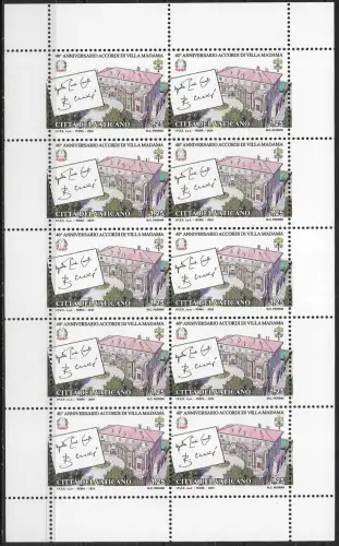 2024 Vaticano Accordi di Villa Madama MS MNH Sassonre n. 1969
