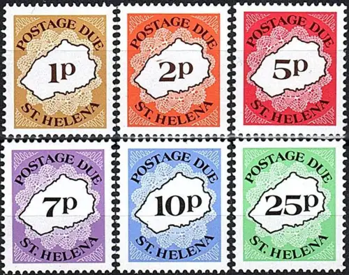 1986 St Helena postage due stamps 6v. MNH Michel 1euro6